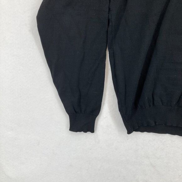 Vintage Tundra Canada Merino Wool Sweater Mens XL Black‎ V Neck Long Sleeve Knit - Picture 4 of 14